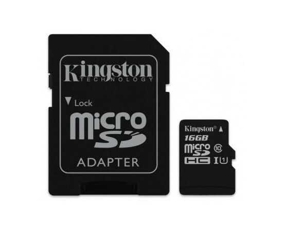 Карта пам'яті Kingston 16GB microSDHC class 10 UHS-I Canvas Select (SDCS/16GB)