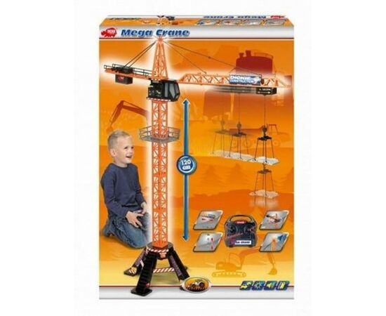 Спецтехника Dickie Toys Мега кран на д/у 120 см, 3+ (3462412), изображение 2 Спецтехника Dickie Toys Мега кран на д/у 120 см, 3+ (3462412), изображение 2