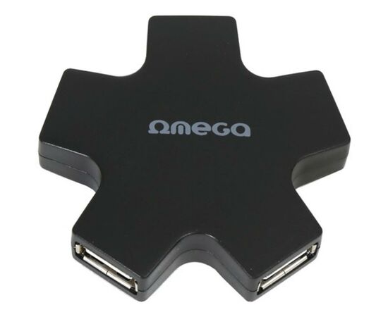 Концентратор Omega 4 Port USB 2.0 Hub Star black (OUH24SB)