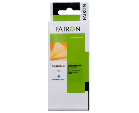 Картридж Patron Canon CLI-481C XXL (1990C001AA) 12 мл, cyan (PN-481XXL-C)