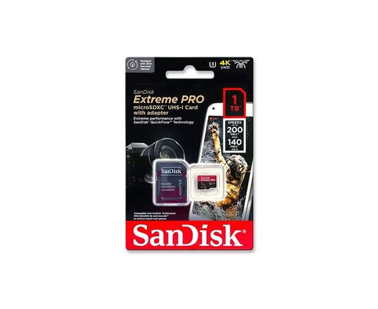 Карта памяти SanDisk 1 TB microSDXC UHS-I U3 Extreme Pro+SD Adapter (SDSQXCD-1T00-GN6MA), изображение 4 Карта памяти SanDisk 1 TB microSDXC UHS-I U3 Extreme Pro+SD Adapter (SDSQXCD-1T00-GN6MA), изображение 4