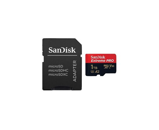 Карта памяти SanDisk 1 TB microSDXC UHS-I U3 Extreme Pro+SD Adapter (SDSQXCD-1T00-GN6MA)