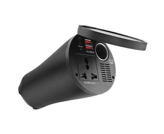 Автомобильный инвертор 12V/220V 150W (300W peak power), USB*2(5V/2.1A) AMiO (AMiO_02469), изображение 2 Автомобильный инвертор 12V/220V 150W (300W peak power), USB*2(5V/2.1A) AMiO (AMiO_02469), изображение 2