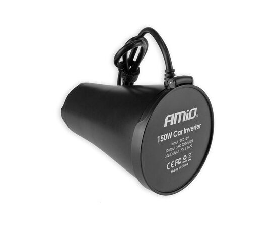 Автомобильный инвертор 12V/220V 150W (300W peak power), USB*2(5V/2.1A) AMiO (AMiO_02469), изображение 4 Автомобильный инвертор 12V/220V 150W (300W peak power), USB*2(5V/2.1A) AMiO (AMiO_02469), изображение 4