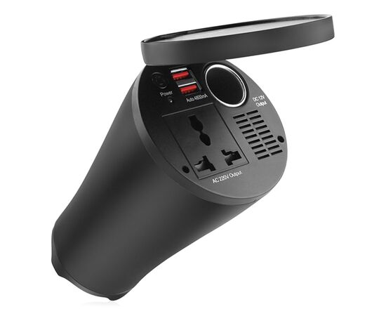 Автомобільний інвертор 12V/220V 150W (300W peak power), USB*2(5V/2.1A) AMiO (AMiO_02469)