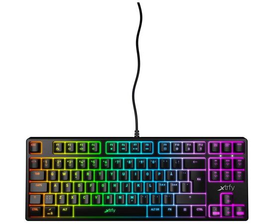 Клавиатура Xtrfy K4 TKL RGB Kailh Red Ukr-Ru Black (XG-K4-RGB-TKL-R-UKR)