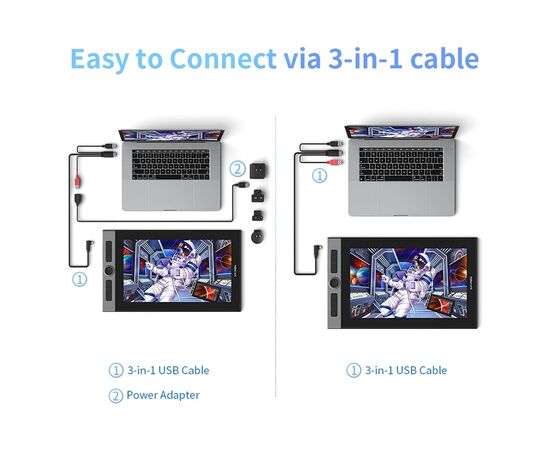 Планшет-монітор XP-Pen Artist Pro 16 Black (Artist Pro 16_JP), зображення 8 Планшет-монітор XP-Pen Artist Pro 16 Black (Artist Pro 16_JP), зображення 8