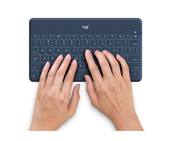 Клавиатура Logitech Keys-To-Go для iPhone iPad Apple TV UA Classic Blue (920-010060), изображение 4 Клавиатура Logitech Keys-To-Go для iPhone iPad Apple TV UA Classic Blue (920-010060), изображение 4