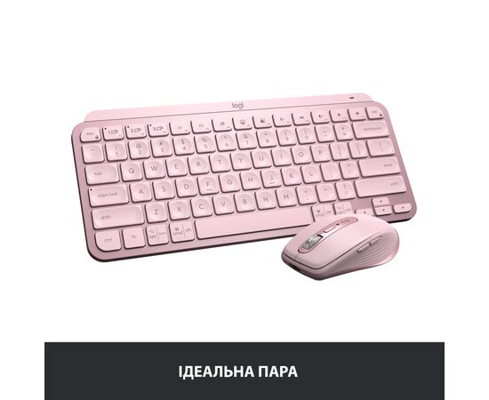 Клавіатура Logitech MX Keys Mini Wireless Illuminated UA Rose (920-010500), зображення 10 Клавіатура Logitech MX Keys Mini Wireless Illuminated UA Rose (920-010500), зображення 10