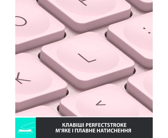 Клавіатура Logitech MX Keys Mini Wireless Illuminated UA Rose (920-010500), зображення 2 Клавіатура Logitech MX Keys Mini Wireless Illuminated UA Rose (920-010500), зображення 2
