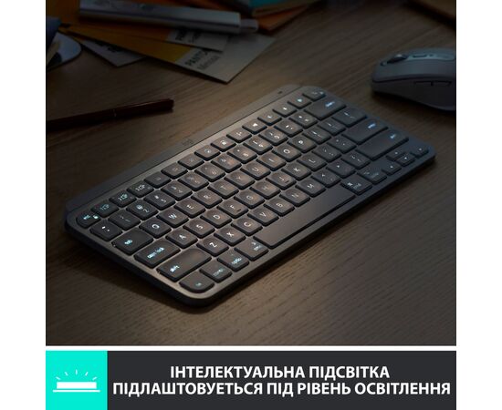 Клавіатура Logitech MX Keys Mini Wireless Illuminated UA Rose (920-010500), зображення 4 Клавіатура Logitech MX Keys Mini Wireless Illuminated UA Rose (920-010500), зображення 4
