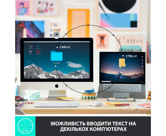 Клавіатура Logitech MX Keys Mini Wireless Illuminated UA Rose (920-010500), зображення 5 Клавіатура Logitech MX Keys Mini Wireless Illuminated UA Rose (920-010500), зображення 5