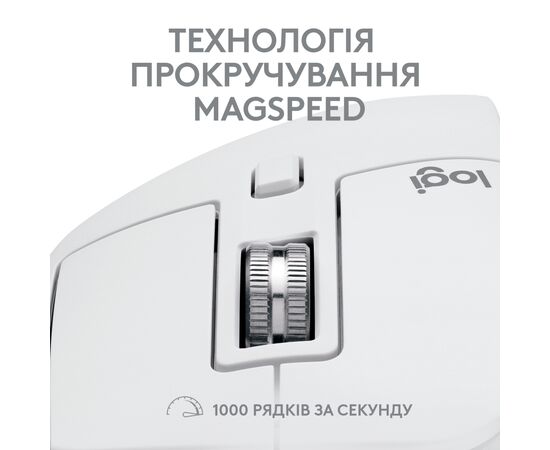 Мышка Logitech MX Master 3S For Mac Performance Wireless Pale Grey (910-006572), изображение 5 Мышка Logitech MX Master 3S For Mac Performance Wireless Pale Grey (910-006572), изображение 5