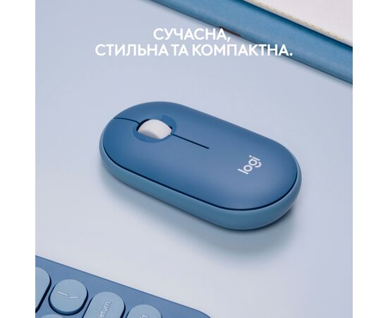 Мышка Logitech M350 Wireless Blueberry (910-006753), изображение 2 Мышка Logitech M350 Wireless Blueberry (910-006753), изображение 2