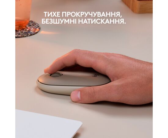 Мышка Logitech M350 Wireless Sand (910-006751), изображение 3 Мышка Logitech M350 Wireless Sand (910-006751), изображение 3
