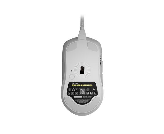 Мышка Hator Quasar Essential USB White (HTM-401), изображение 6 Мышка Hator Quasar Essential USB White (HTM-401), изображение 6