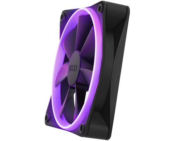 Кулер для корпуса NZXT F140RGB Single (Black) (RF-R14SF-B1), изображение 3 Кулер для корпуса NZXT F140RGB Single (Black) (RF-R14SF-B1), изображение 3