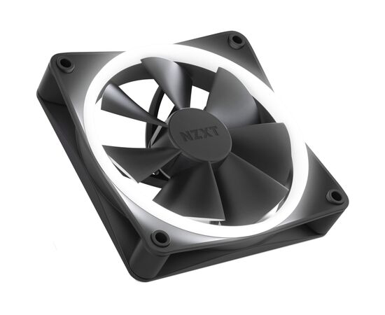 Кулер для корпуса NZXT F140RGB Single (Black) (RF-R14SF-B1), изображение 4 Кулер для корпуса NZXT F140RGB Single (Black) (RF-R14SF-B1), изображение 4