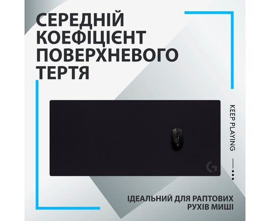 Коврик для мышки Logitech G840 Gaming Mouse Pad Black (943-000777), изображение 3 Коврик для мышки Logitech G840 Gaming Mouse Pad Black (943-000777), изображение 3
