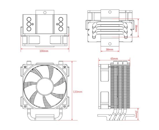 Кулер для процессора ID-Cooling SE-903-XT, изображение 5 Кулер для процессора ID-Cooling SE-903-XT, изображение 5