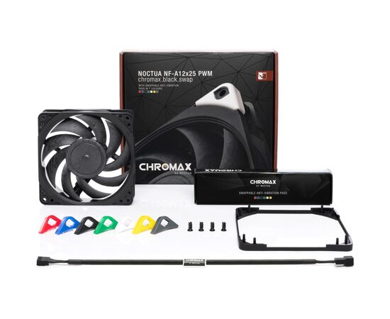 Кулер для корпуса Noctua REDUX (NF-A12x25 PWM CHROMAX. BLACK. SWAP), изображение 3 Кулер для корпуса Noctua REDUX (NF-A12x25 PWM CHROMAX. BLACK. SWAP), изображение 3