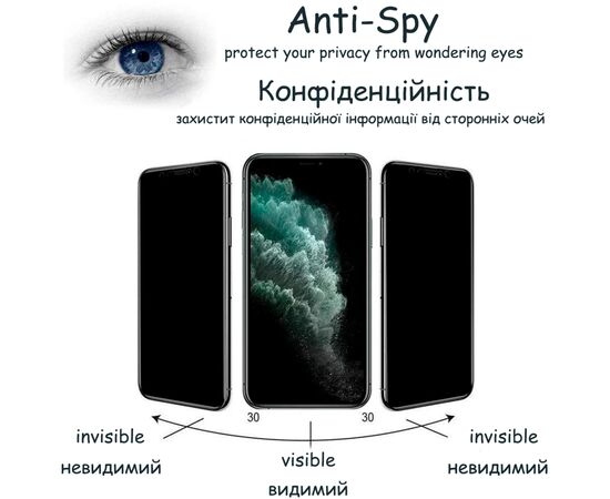 Стекло защитное Drobak Anty Spy для Samsung Galaxy A23 (Black) (444467), изображение 3 Стекло защитное Drobak Anty Spy для Samsung Galaxy A23 (Black) (444467), изображение 3