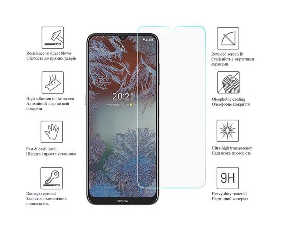 Скло захисне Drobak Nokia С21 Plus (444469), зображення 2 Скло захисне Drobak Nokia С21 Plus (444469), зображення 2