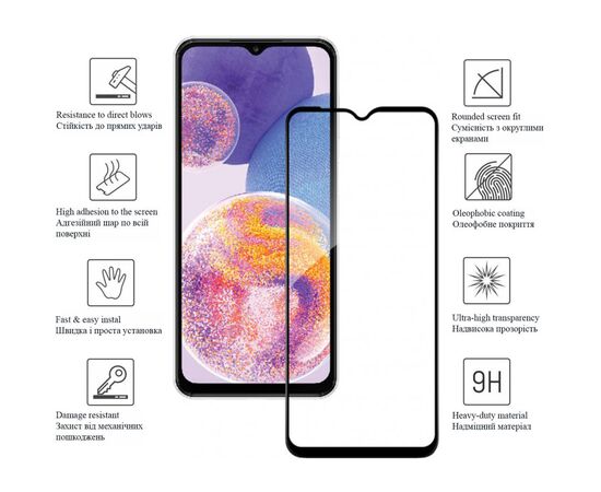 Скло захисне Drobak Samsung Galaxy A33 5G (Black) (444457), зображення 2 Скло захисне Drobak Samsung Galaxy A33 5G (Black) (444457), зображення 2