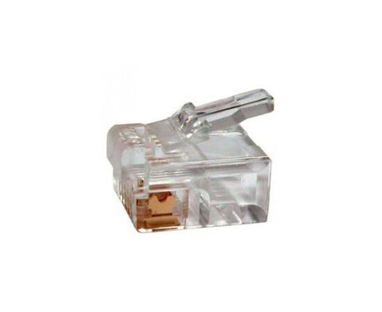 Коннектор Eserver RJ12 6P6С, уп. 100шт (WT-6001D), изображение 3 Коннектор Eserver RJ12 6P6С, уп. 100шт (WT-6001D), изображение 3