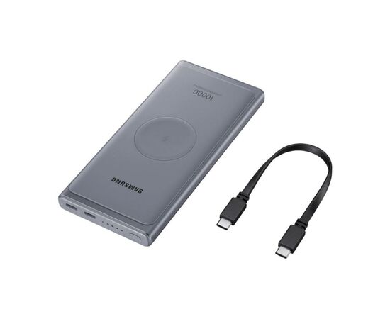 Батарея универсальная Samsung EB-U3300, 10000mAh, 25W, FC, USB Type-C, Wirel. Char. Gray (EB-U3300XJRGRU), изображение 4 Батарея универсальная Samsung EB-U3300, 10000mAh, 25W, FC, USB Type-C, Wirel. Char. Gray (EB-U3300XJRGRU), изображение 4