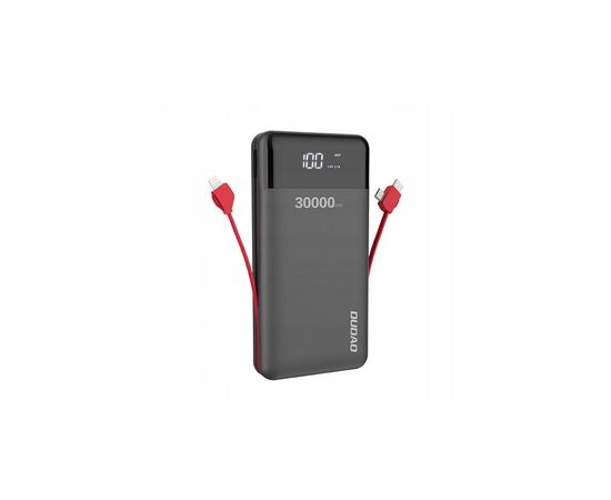 Батарея универсальная Dudao K1Max 30000mAh, with built-in cables, black (6970379617618)