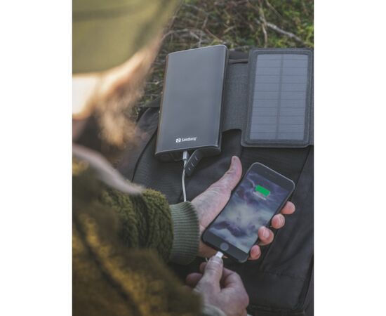Батарея универсальная Sandberg 25000mAh, Solar 4-Panel/8W, USB-C input/output(18W max), USB-A*2/3A(Max) (420-56), изображение 6 Батарея универсальная Sandberg 25000mAh, Solar 4-Panel/8W, USB-C input/output(18W max), USB-A*2/3A(Max) (420-56), изображение 6