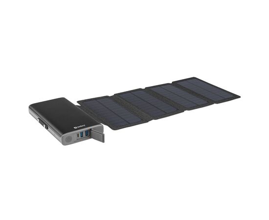 Батарея універсальна Sandberg 25000mAh, Solar 4-Panel/8W, USB-C input/output(18W max), USB-A*2/3A(Max) (420-56)