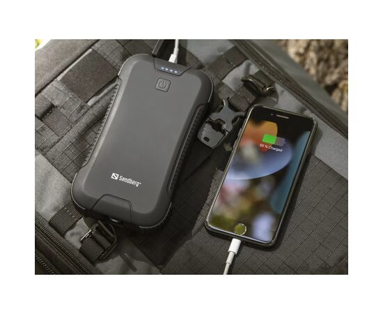 Батарея универсальная Sandberg 30000mAh, PD/45W, QC/3.0, USB-C, USB-A*3, 8 LED flashlight (420-48), изображение 5 Батарея универсальная Sandberg 30000mAh, PD/45W, QC/3.0, USB-C, USB-A*3, 8 LED flashlight (420-48), изображение 5