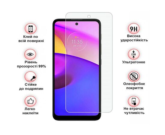 Скло захисне BeCover Motorola Moto E30 / E40 3D Crystal Clear Glass (708092), зображення 3 Скло захисне BeCover Motorola Moto E30 / E40 3D Crystal Clear Glass (708092), зображення 3