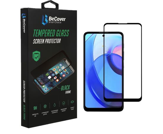 Стекло защитное BeCover Motorola Moto E30 / E40 Black (708143)