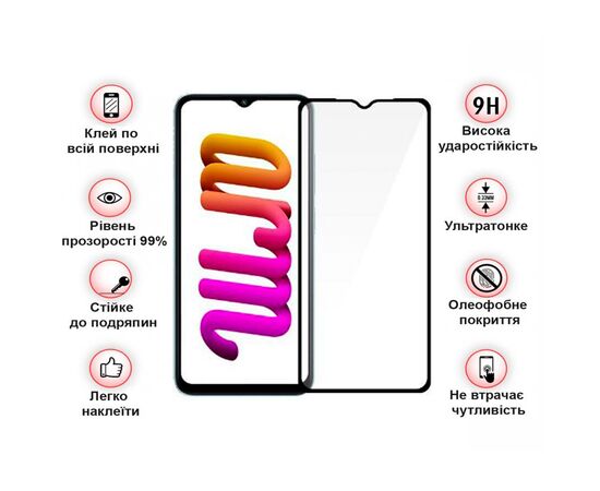 Стекло защитное BeCover Poco M5 4G Black (708148), изображение 3 Стекло защитное BeCover Poco M5 4G Black (708148), изображение 3