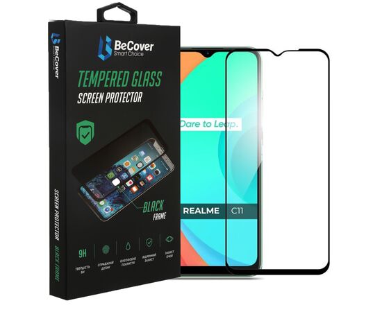 Стекло защитное BeCover Realme C11 2021 Black (708153)
