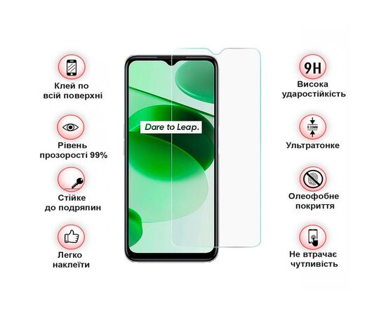 Скло захисне BeCover Realme C35 3D Crystal Clear Glass (708129), зображення 3 Скло захисне BeCover Realme C35 3D Crystal Clear Glass (708129), зображення 3