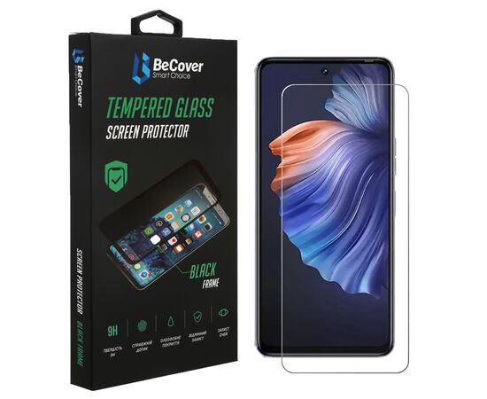 Стекло защитное BeCover Tecno Camon 19 Neo (CH6i) 3D Crystal Clear Glass (708134)