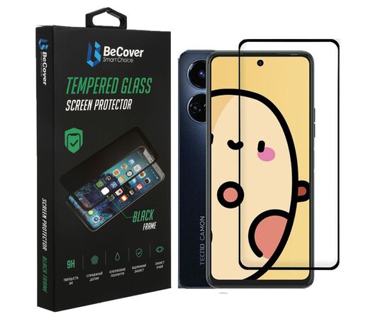 Стекло защитное BeCover Tecno Camon 19 Neo (CH6i) Black (708168)