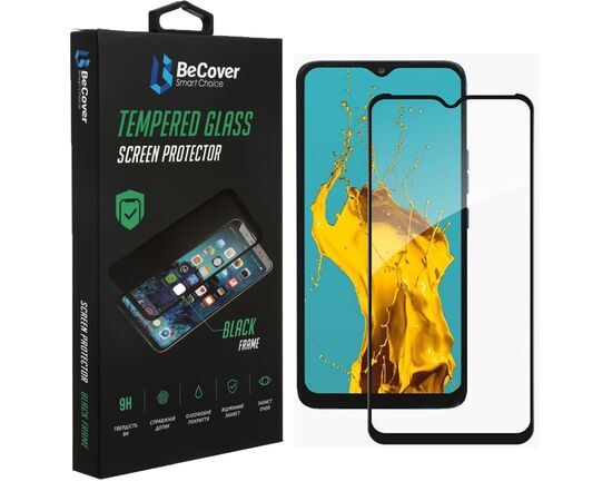 Стекло защитное BeCover Tecno Pop 5 LTE (BD4i) / (BD4a) Black (708164)