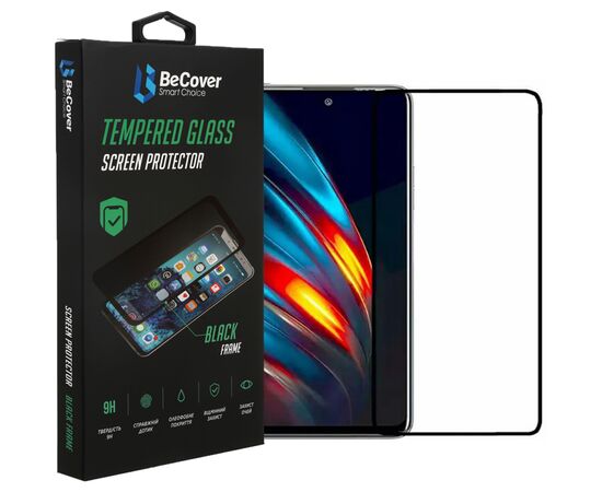 Стекло защитное BeCover Tecno POVA 2 (LE7n) Black (708167)