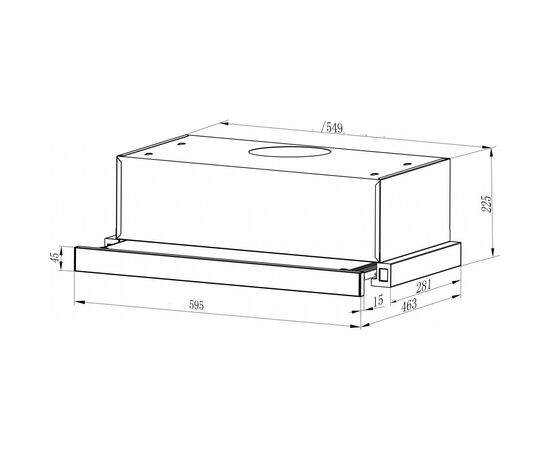 Вытяжка кухонная Interline DELI BL A/60/2/T (DELIBLA/60/2/T), изображение 2 Вытяжка кухонная Interline DELI BL A/60/2/T (DELIBLA/60/2/T), изображение 2
