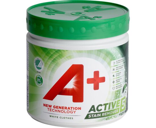 Средство для удаления пятен A+ Active 5 White 465 г (8435495819066)