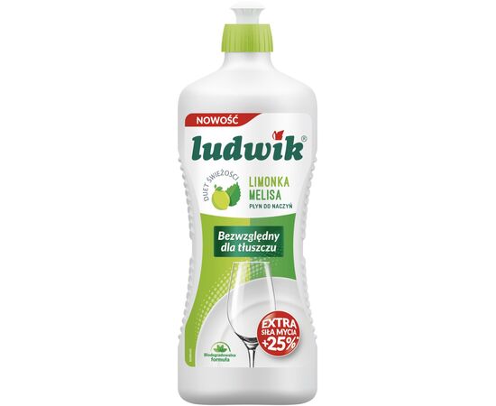 Средство для ручного мытья посуды Ludwik Лайм с мелиссой 900 г (5900498028355)