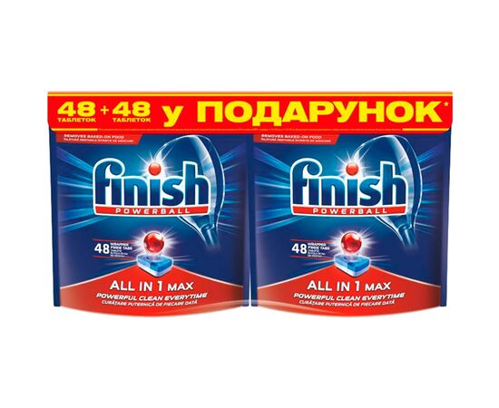 Таблетки для посудомоечных машин Finish All in 1 Max 48+48 шт. (4820232970706)