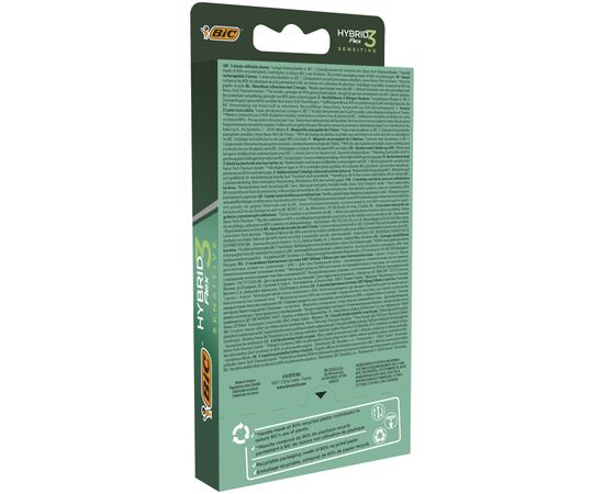 Бритва Bic Flex 3 Hybrid Sensitive с 4 сменными картриджами (3086123644977), изображение 3 Бритва Bic Flex 3 Hybrid Sensitive с 4 сменными картриджами (3086123644977), изображение 3