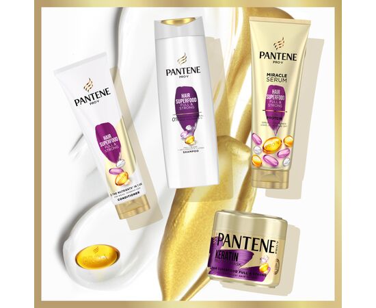 Маска для волос Pantene Pro-V с кератином Питательный коктейль Объемные и крепкие 300 мл (8001841622316), изображение 6 Маска для волос Pantene Pro-V с кератином Питательный коктейль Объемные и крепкие 300 мл (8001841622316), изображение 6