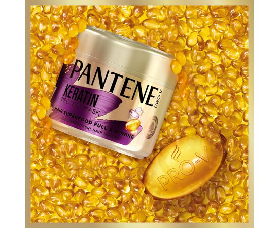 Маска для волос Pantene Pro-V с кератином Питательный коктейль Объемные и крепкие 300 мл (8001841622316), изображение 8 Маска для волос Pantene Pro-V с кератином Питательный коктейль Объемные и крепкие 300 мл (8001841622316), изображение 8
